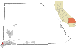 San Bernardino County California Incorporated and Unincorporated areas Montclair Highlighted